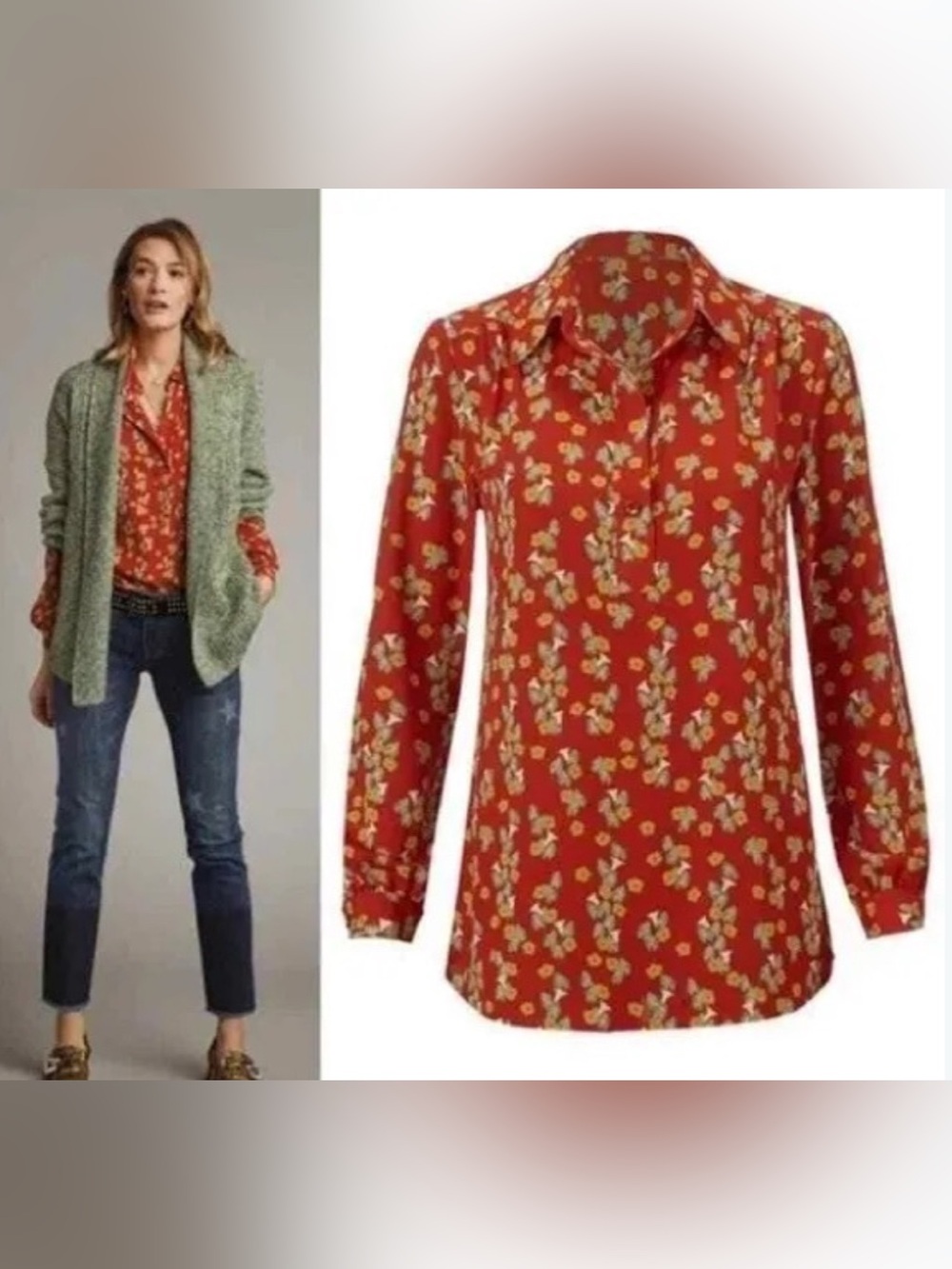 CABI Belfry Floral Blouse 3947 Women’s Size Large